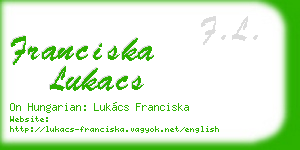 franciska lukacs business card