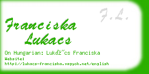 franciska lukacs business card